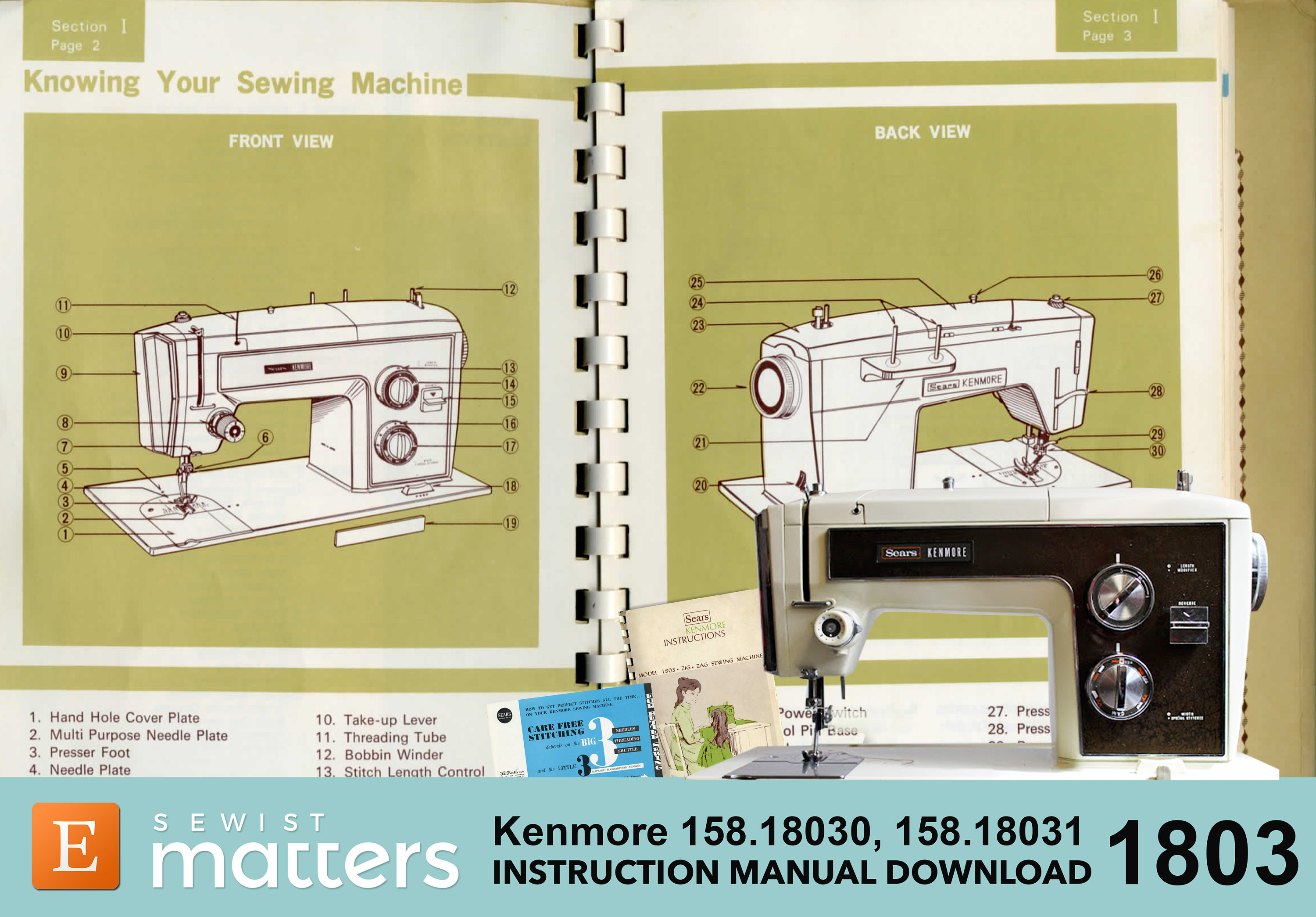 Sears Kenmore Model 158 480 158 Sewing Machine Repair Parts Lots 