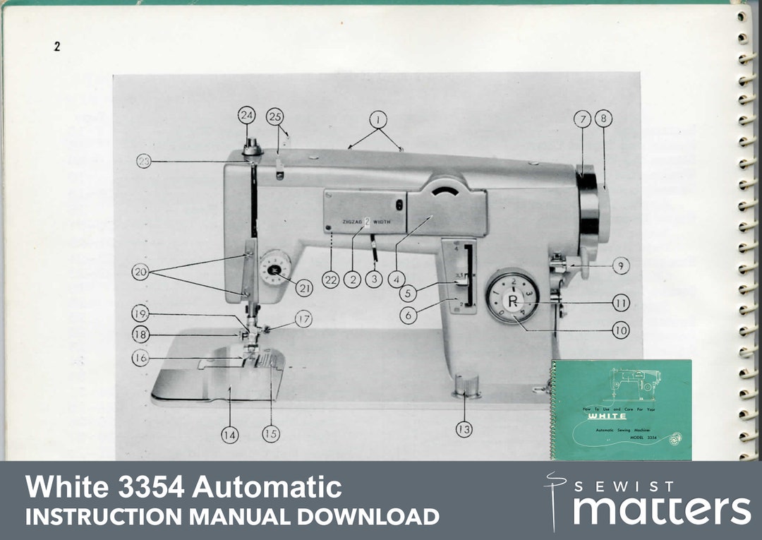 White 3354 Automatic Sewing Machine Instruction Manual PDF