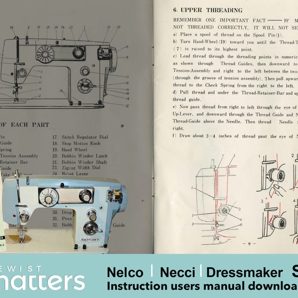 Dressmaker Sewing Machine Manual Etsy