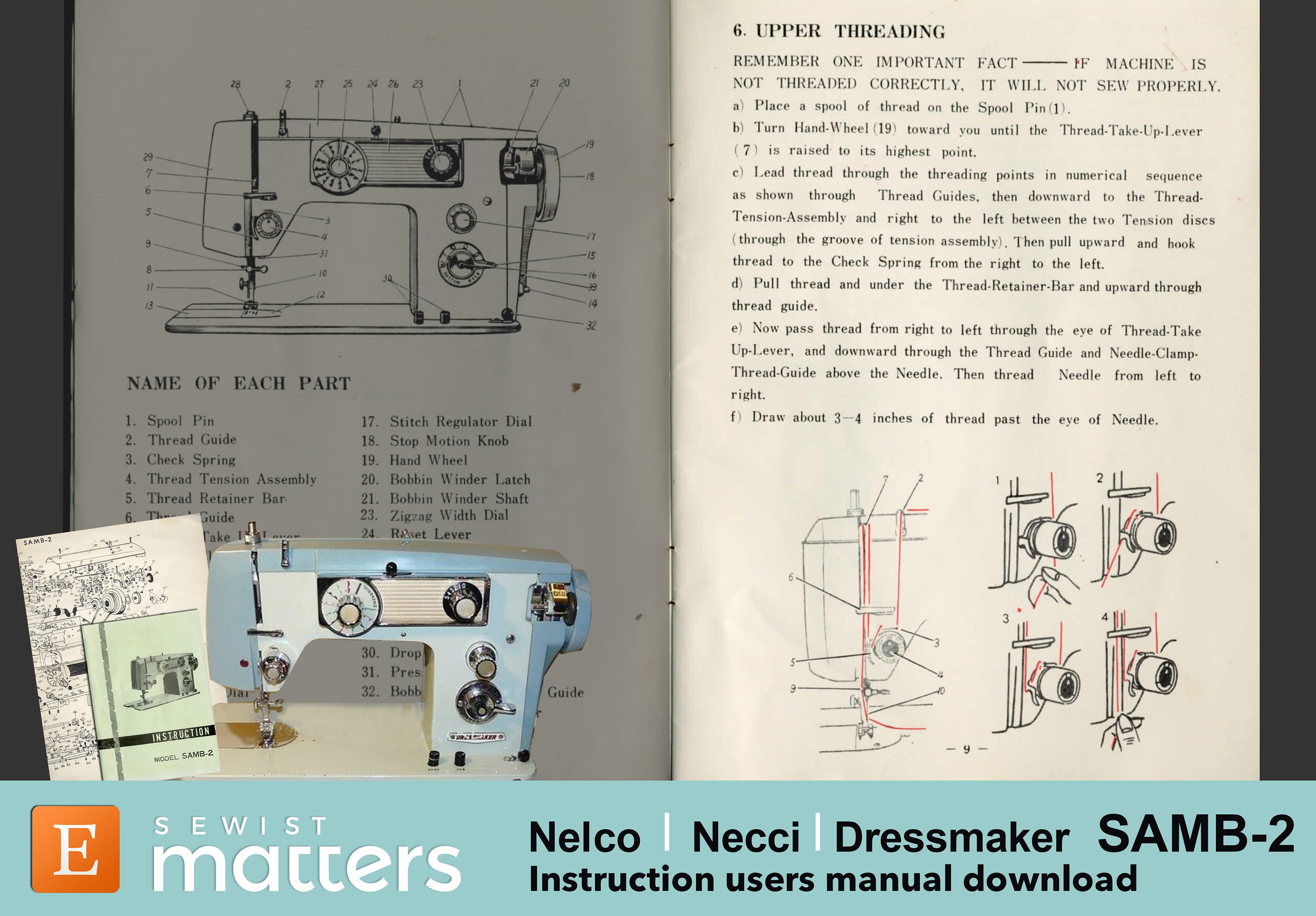 SAMB-2 Nelco Necchi Dressmaker & Penncrest 3150 New Style