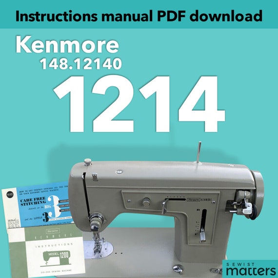 Kenmore 1214 148.12140 Zigzag Sewing Machine Instruction Etsy