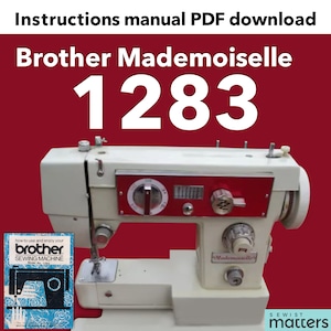 Brother 1283 Mademoiselle Sewing Machine Manual PDF Download