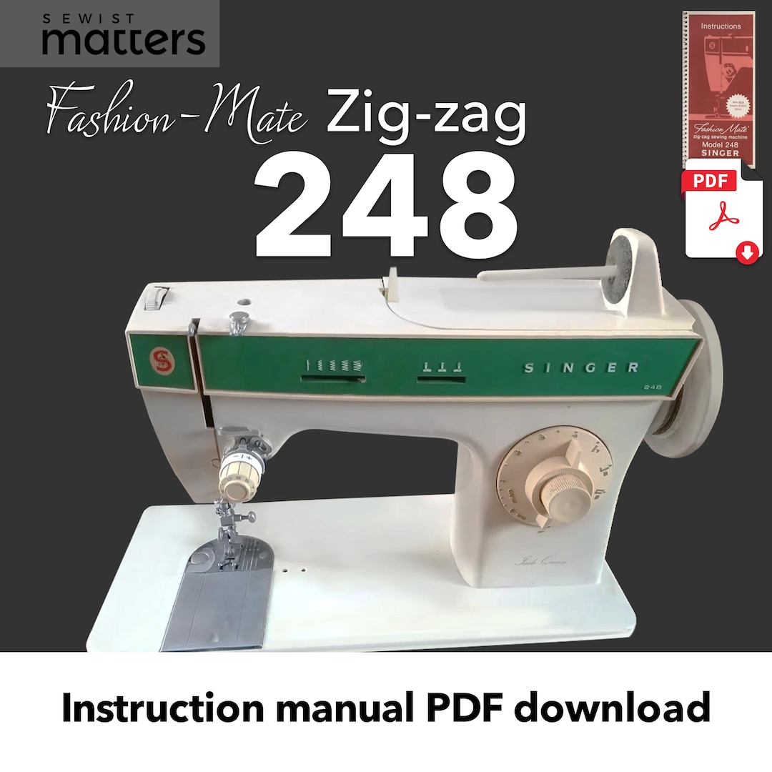 Singer 248 Fashion Mate Sewing Machine Instruction Manual PDF Download ...