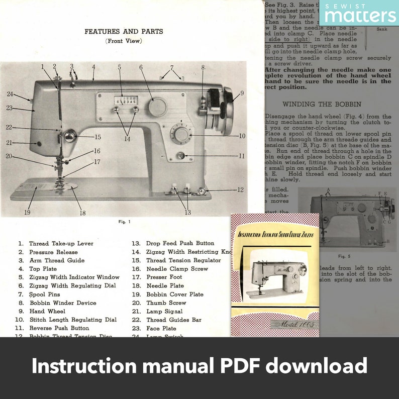 1603 Dressmaker / American Beauty / Nelco / Dial N Sew / White/ Koyo
