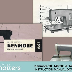 Manual de instruções da máquina de costura Kenmore 28, 148.280 e 148.281 em PDF para download