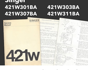 Singer 421W Industrial Sewing Machine Service Manual | PDF Download | Original Repair Guide + Trouble shooting guide