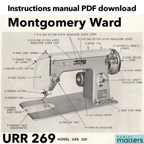 URR 269 Montgomery Ward Sewing Machine Instruction Manual PDF Download