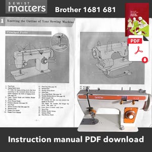 Brother 1681, 1681B, 681, Riviera 1681, Jones 1681, Jones 681B Flat bed Sewing Machine Manual PDF Download