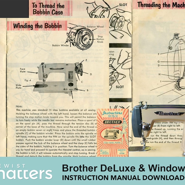 Vintage Brother Sewing Machine Manual Etsy
