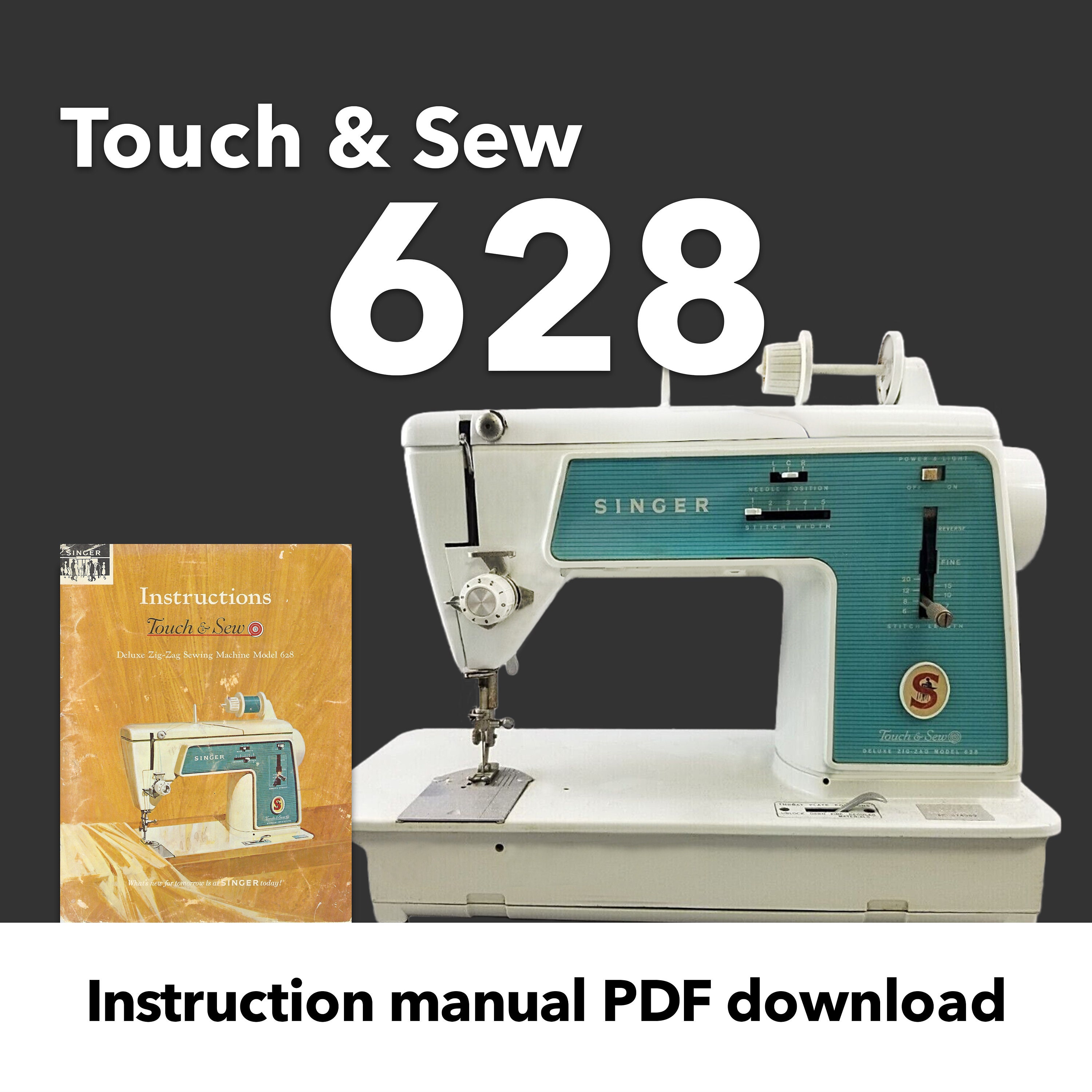 Sewing Machine, SINGER 628 TOUCH & SEW ZIGZAG