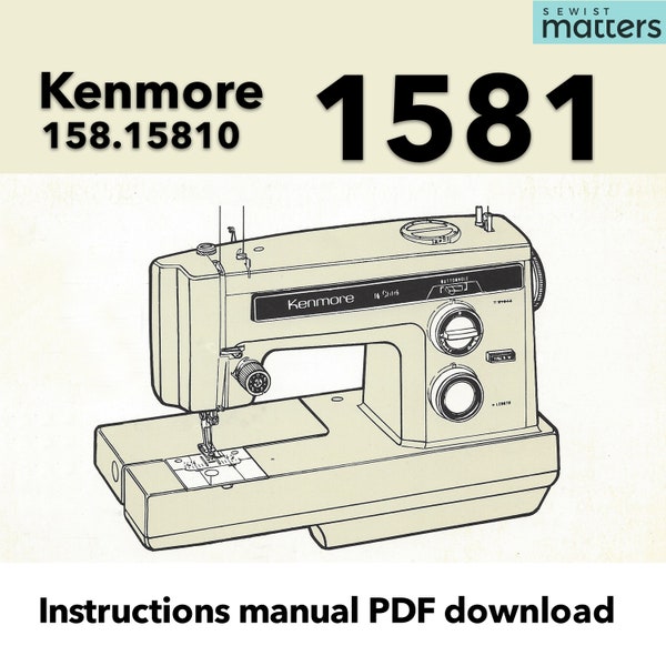 Kenmore Sewing Machine 158 Manual Etsy
