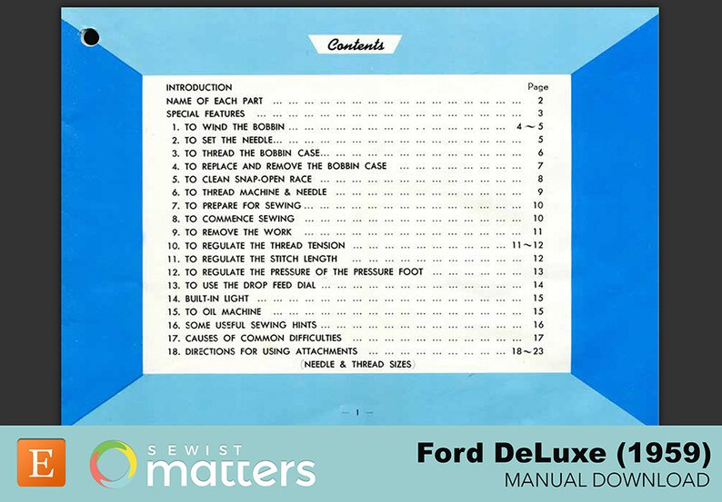 Ford Deluxe Straightstitch Sewing Machine & Bel Air Precision De Luxe