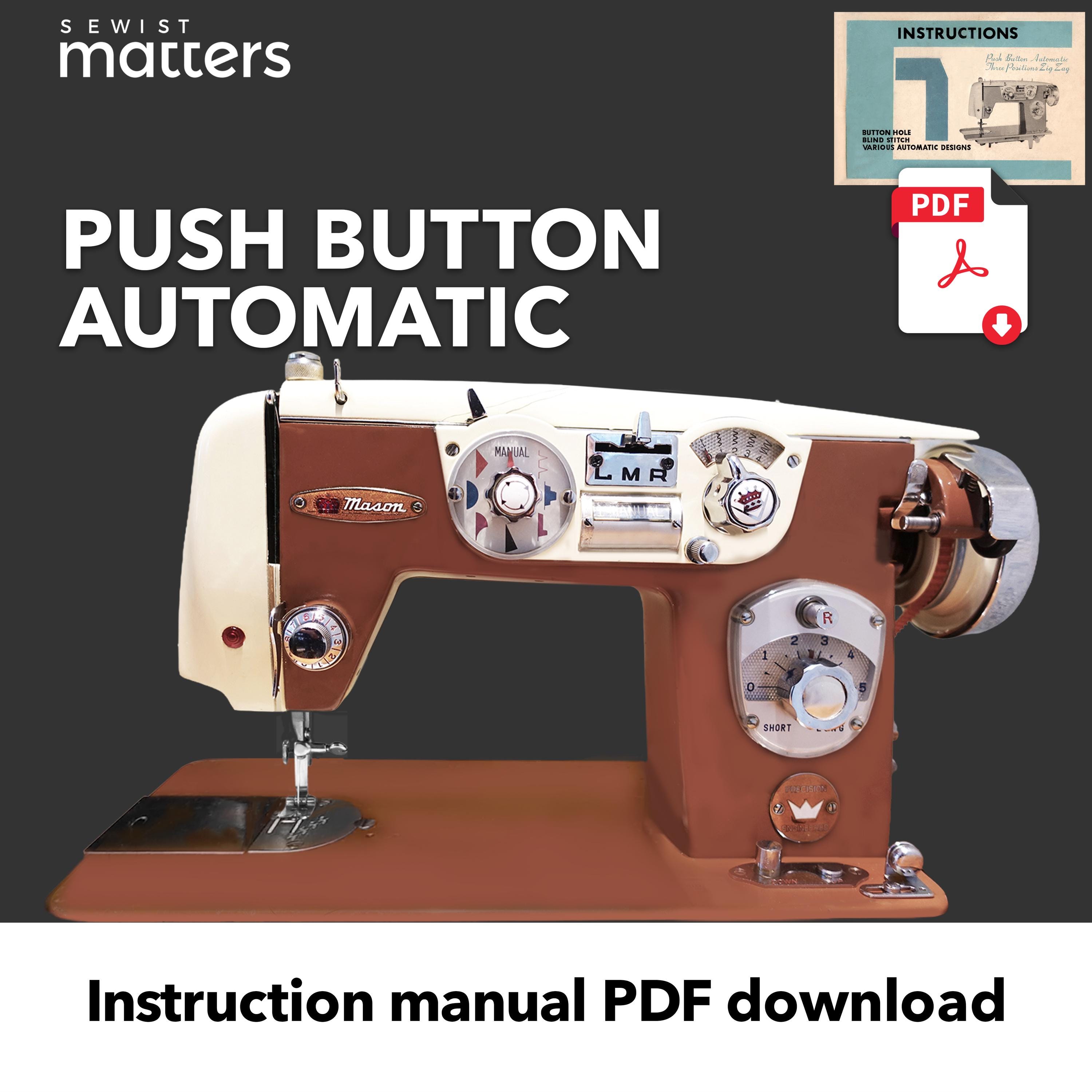 Precision Deluxe Sewing Machine Manual - Etsy