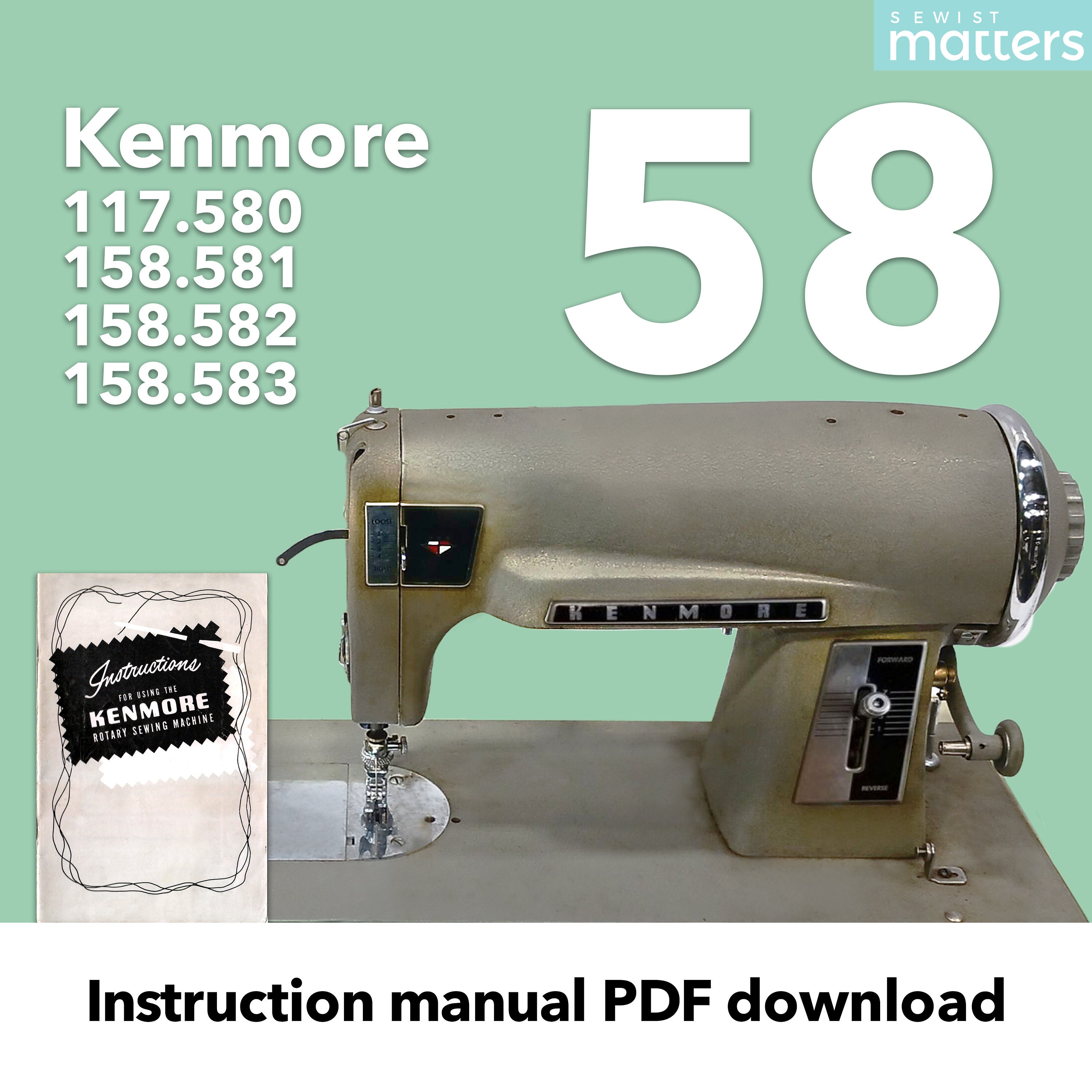 Buy the Vintage Kenmore Sewing Machine 117812 Deluxe Rotary 65