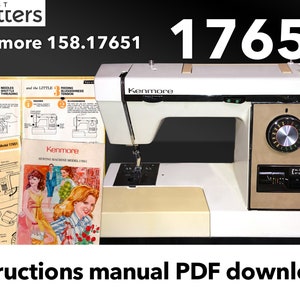 Kenmore 17651  15817651 (158.17651) Sewing Machine Owner&#39;s Manual PDF Download