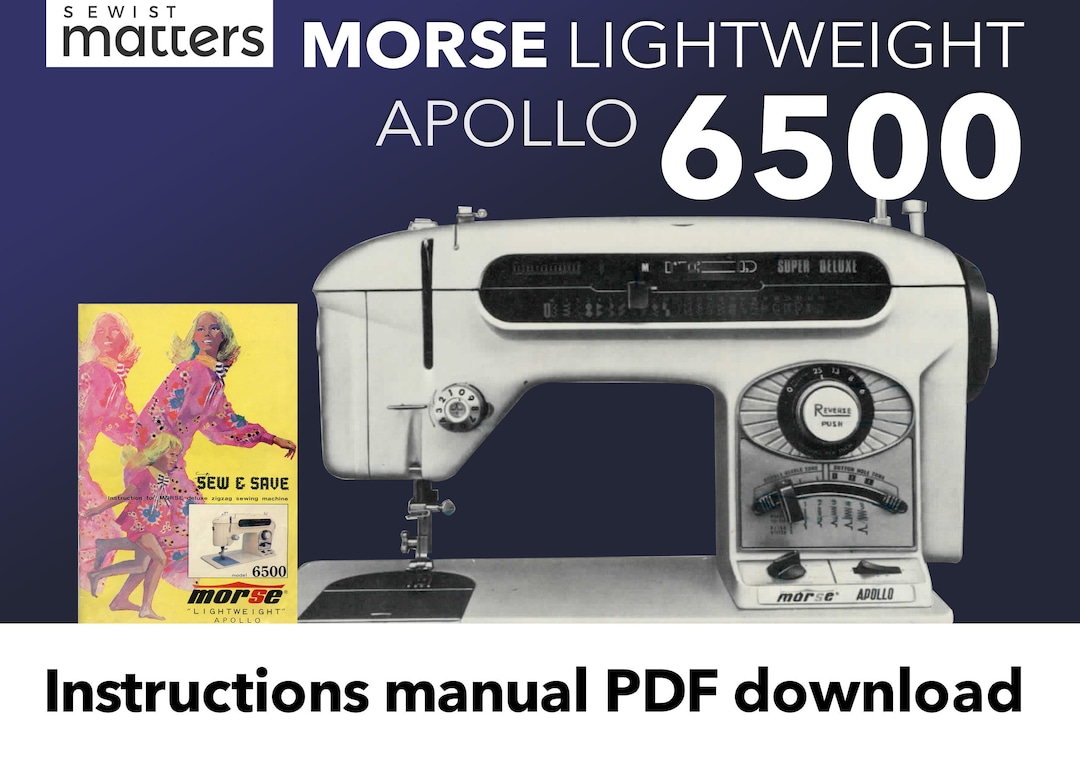 Morse 6500 Sewing Machine Instruction Manual PDF Download - Etsy