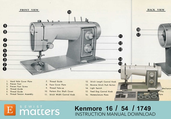 Kenmore 16, 158.160, 158.162, 158.163 Zigzag Sewing Machine