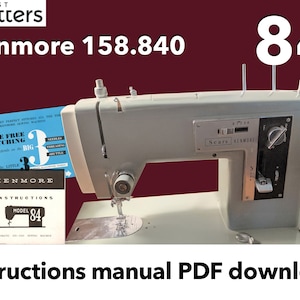 Kenmore 84 158840 158.840  Sewing Machine Instruction Manual PDF Download
