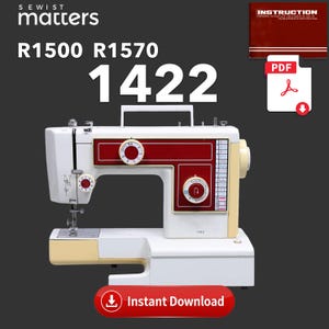 Riccar R1500 & 1700 / Viscount Royal Zubina 1422 Sewing Machine Manual - PDF Instant Download