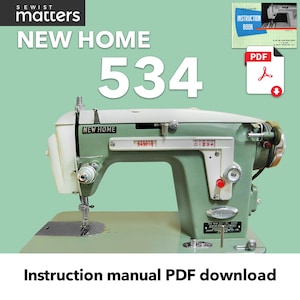 Manuale di istruzioni per la macchina da cucire New Home 534 Janome - Download immediato in PDF