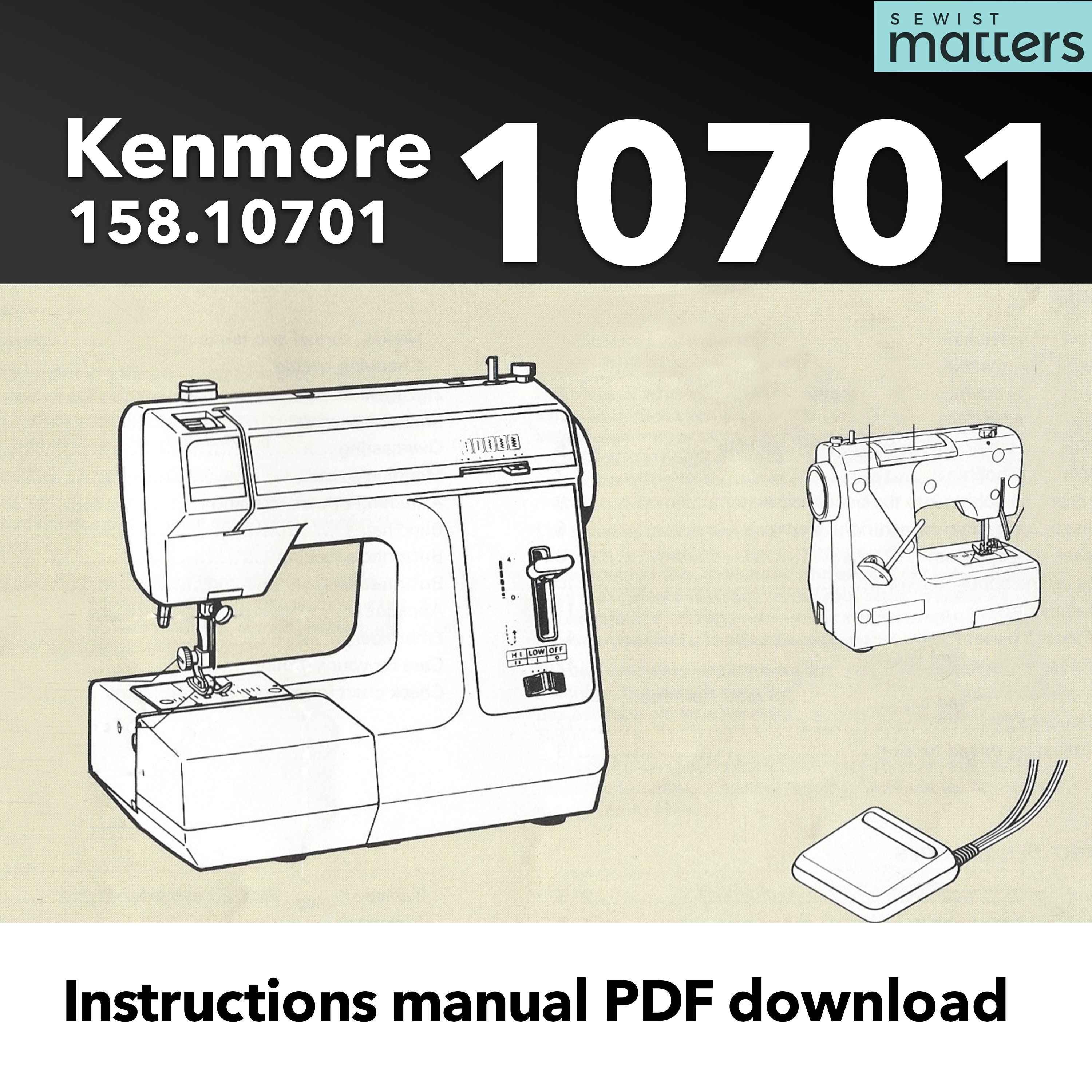 Kenmore 1070 10701 15810701 158.10701 Sewing Machine Etsy