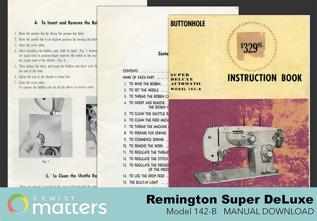 Super Deluxe Zig Zag Sewing Machine Instruction Manual  Sewing machine  instruction manuals, Sewing machine, Sewing machine instructions