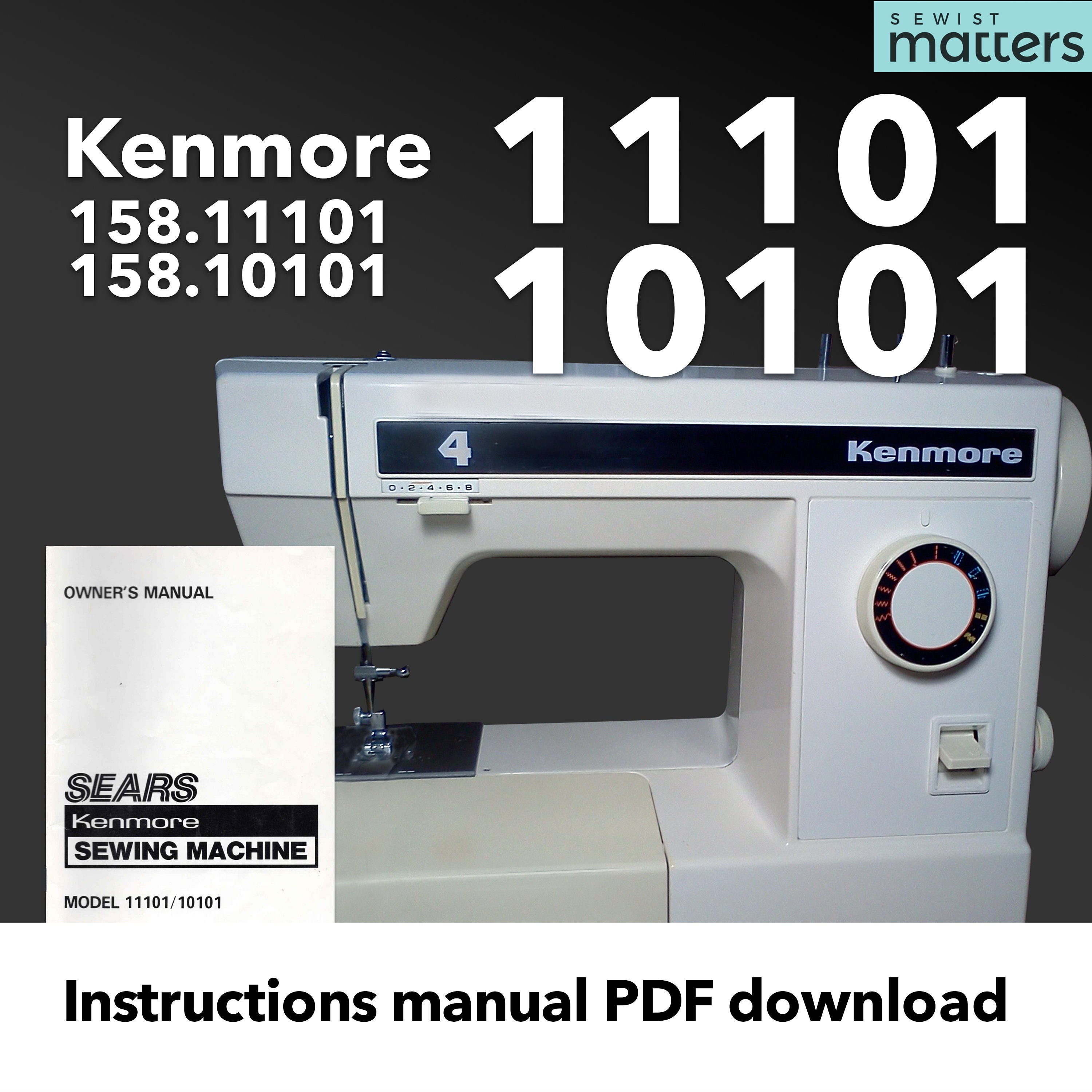  Instruction Manual for for Kenmore 385.12314 Sewing Machine