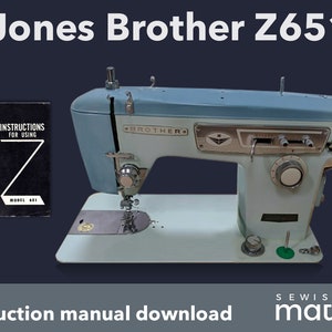 Jones Brother Z 651, Brother Z 661,  Jones 651  Wizard 3KC 8844 Sewing Machine Instruction Manual PDF Download