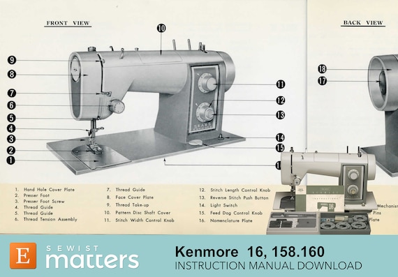 Kenmore 16 158 160 158 162 158 163 Zigzag Sewing Machine Etsy Kenmore 16 158 160 158 162 158 163 Zigzag Sewing Machine Etsy