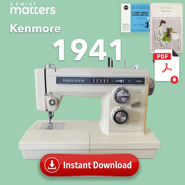 Kenmore 1941 (158.1941–158.19412) Nähmaschine Bedienungsanleitung - Sofortiger PDF-Download
