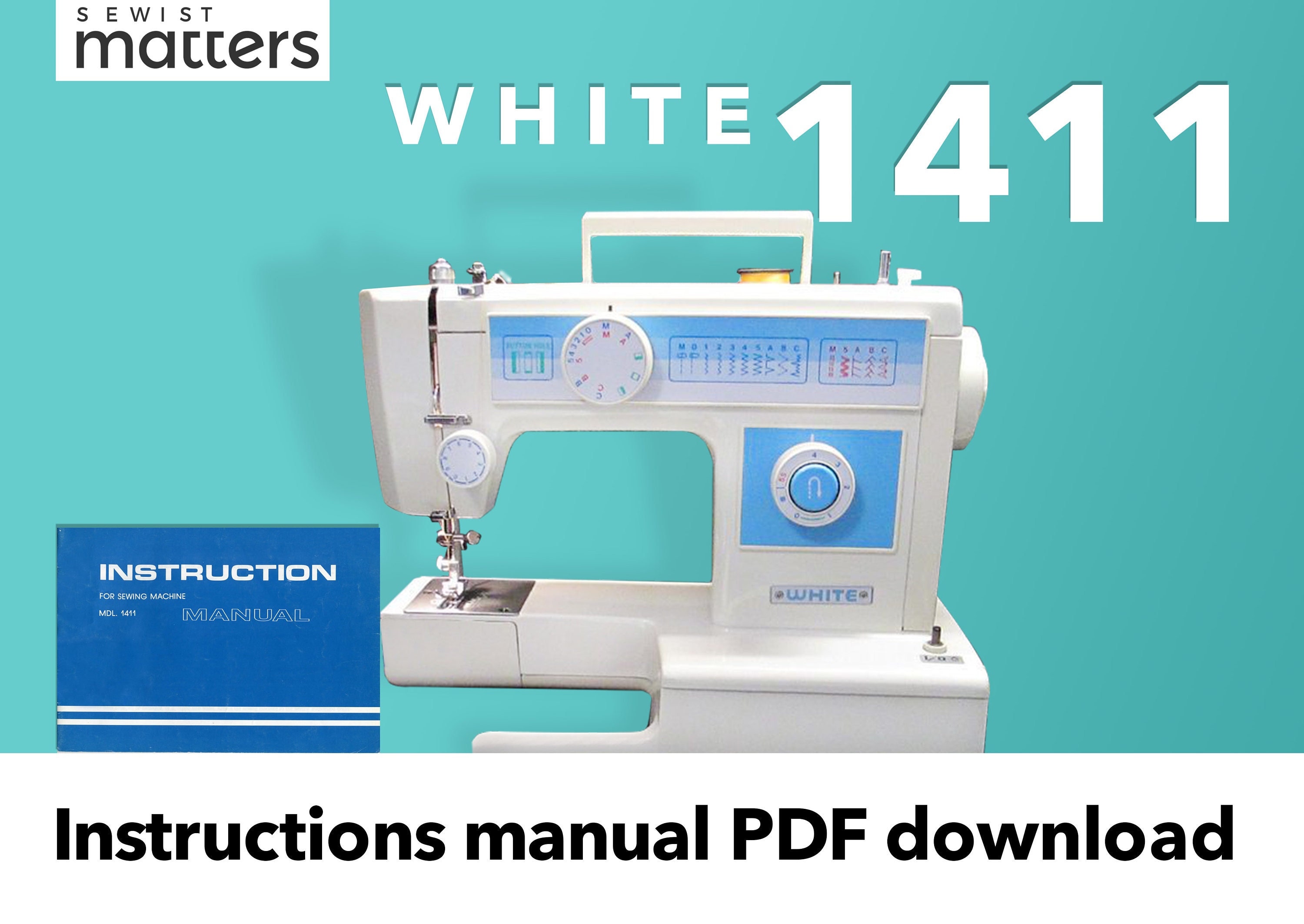 White 1411 Sewing Machine Instruction Manual PDF Download - Etsy