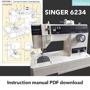 Singer 6234 Sewing Machine Instruction Manual PDF Download