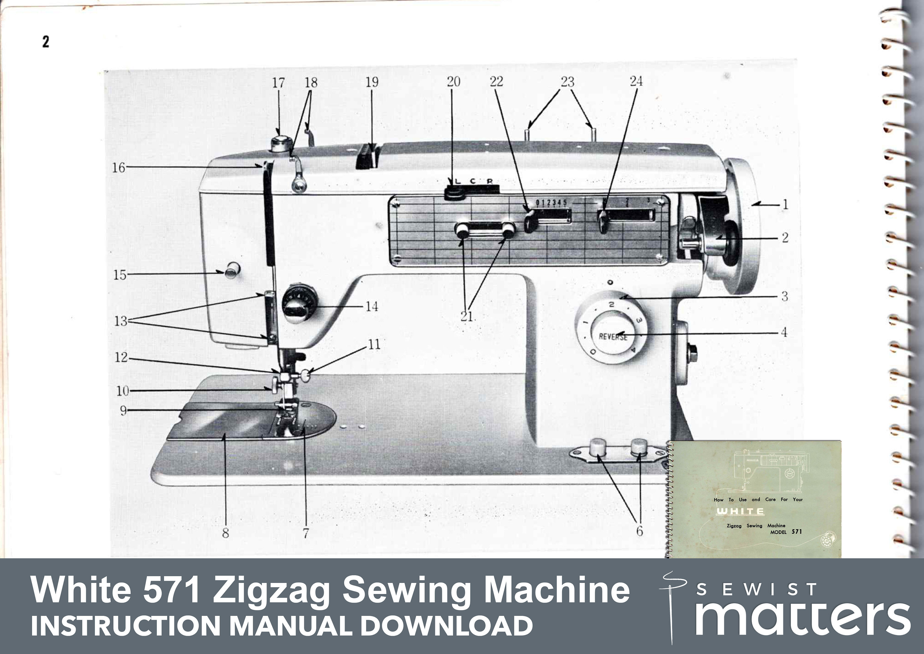 White 571 Zigzag Sewing Machine Instruction Manual PDF Download - Etsy