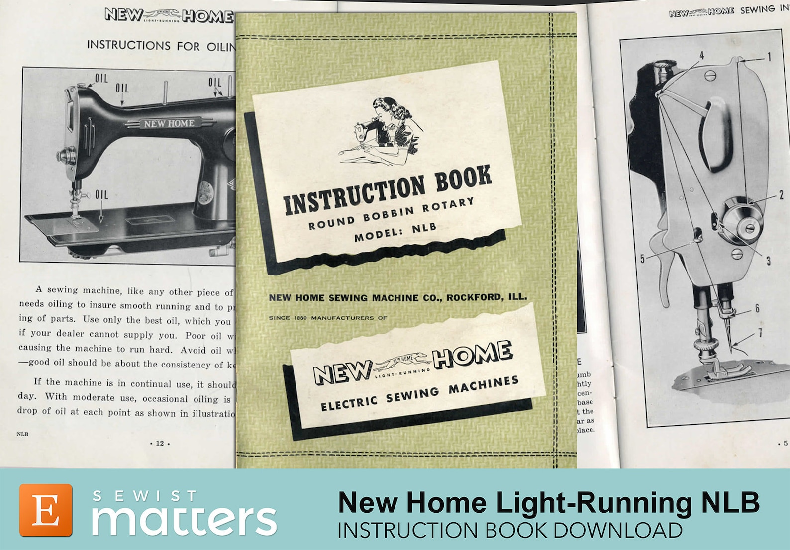 New Home NLB Sewing Machine Instruction Book PDF Download Etsy