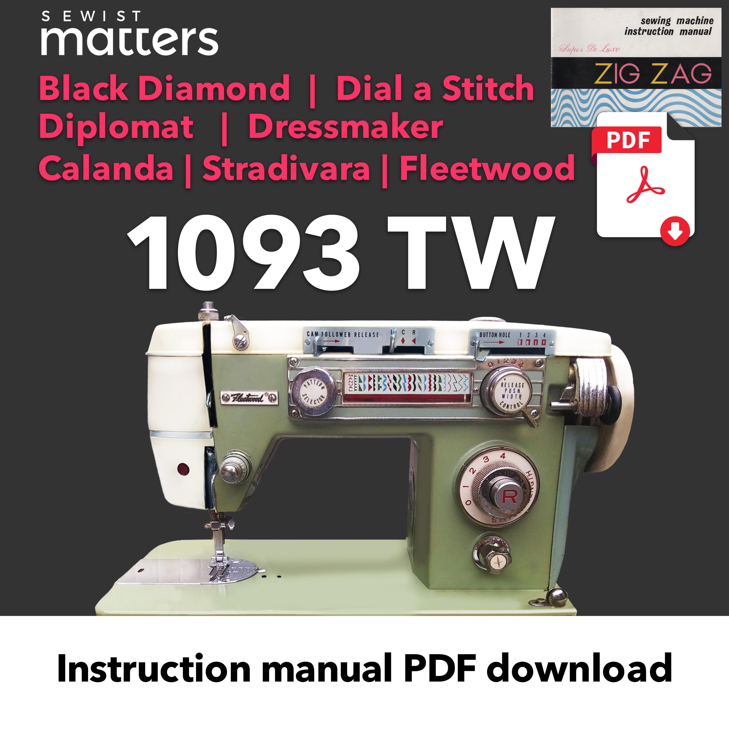1093-TW Stradivara Dial a Stitch Fleetwood Black Diamond Diplomat