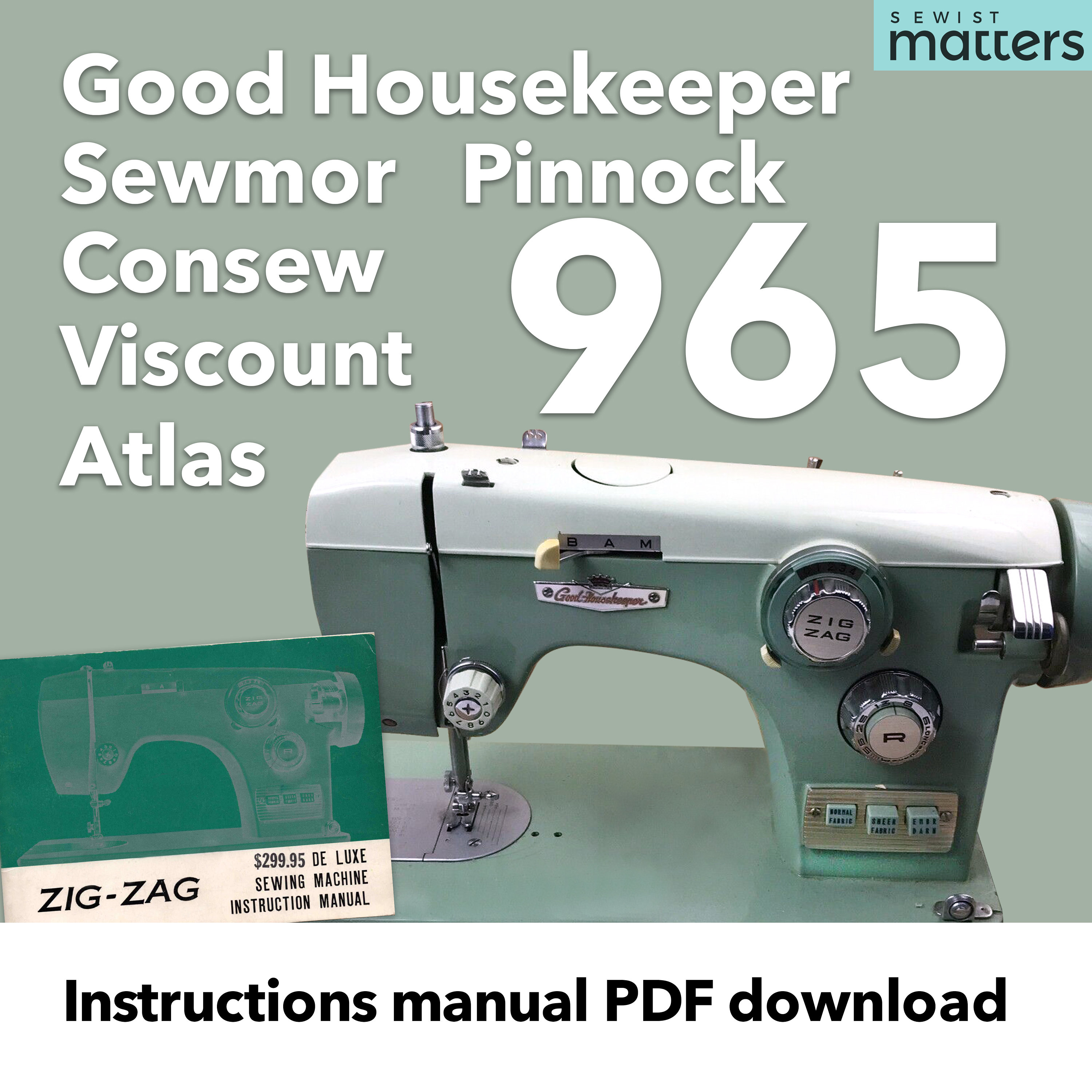 Kenmore 1201 1204 1205 1213 1214 1215 Zig-zag Sewing Machine Instruction  Manual PDF Download 