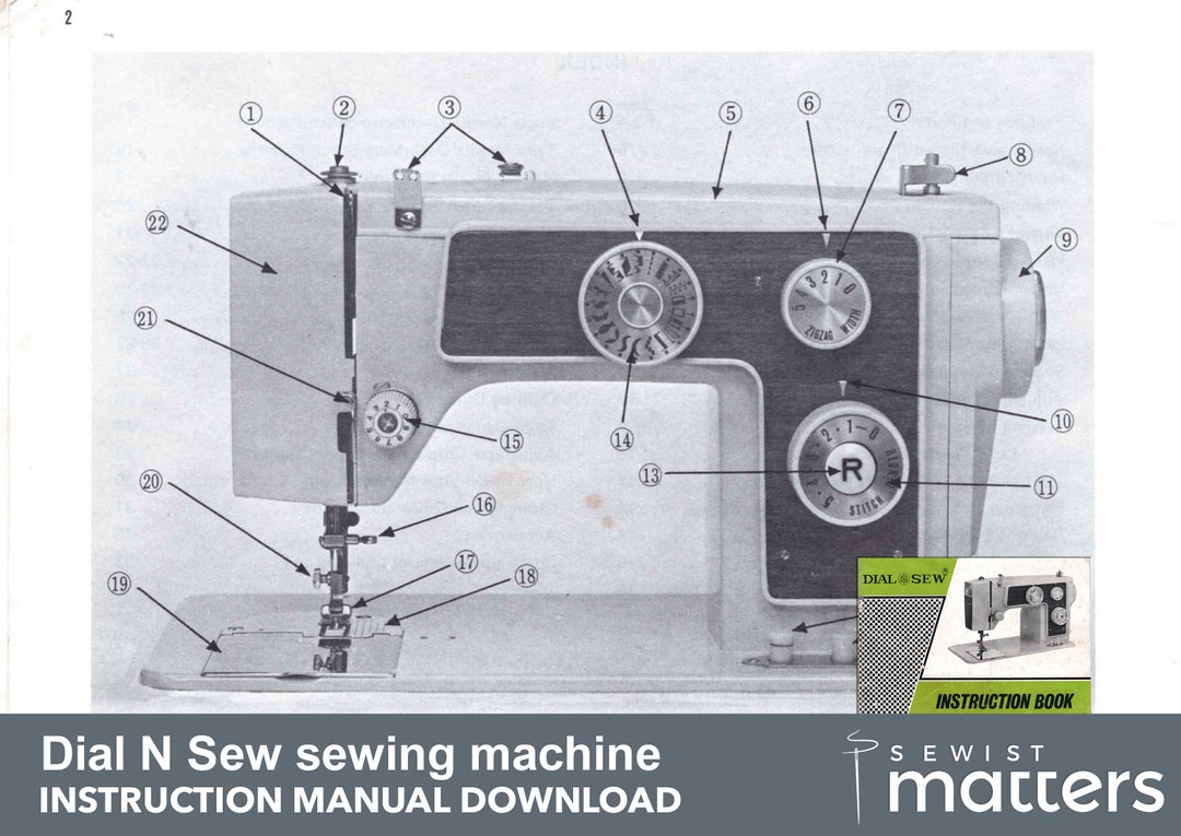 Koyo Dial N Sew Sewing Machine Instruction Manual PDF Download Etsy