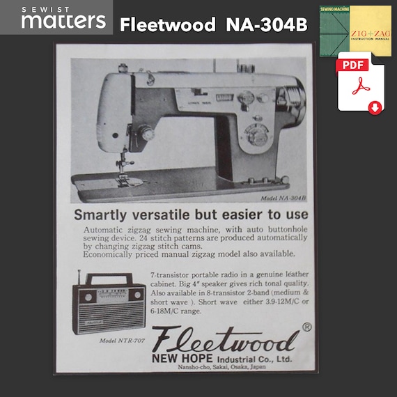 Deluxe Zigzag Sewing Machine Instruction Manual PDF Instant