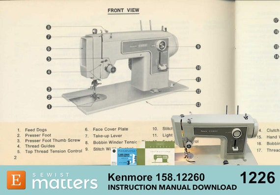 Sears Kenmore Sewing Machine Parts in Case, Good to Very Good Condition, 7  1/2W x 6D x 6H Auction