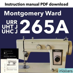 Signature  URR 265A | UHT J265A | uhc J265A Sewing Machine Service Manual PDF Download