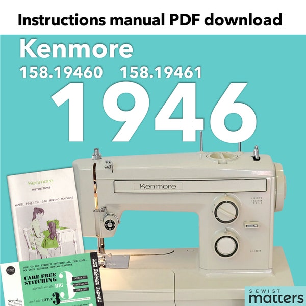 Sears Kenmore 158.19460 Sewing Machine Manual Etsy