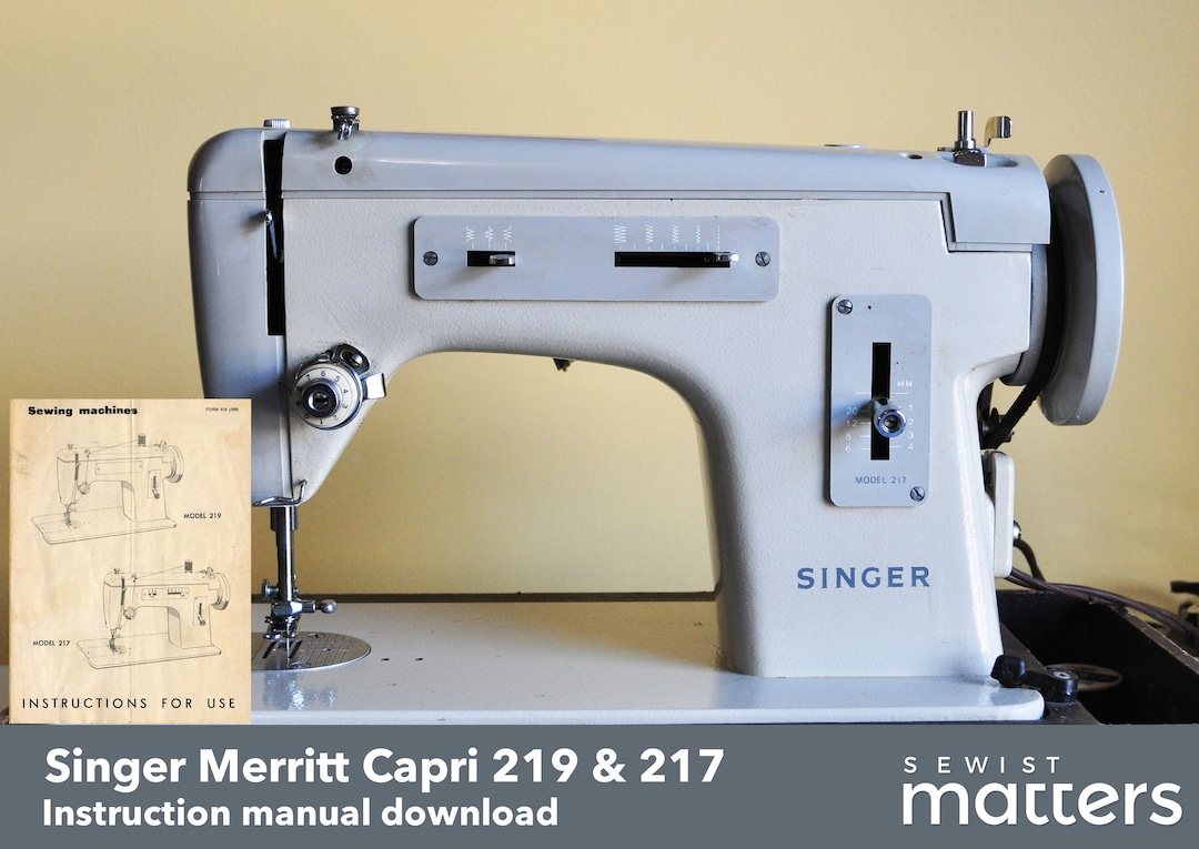 Singer Merritt Capri 219 & 217 Sewing Machine Instruction Manual PDF