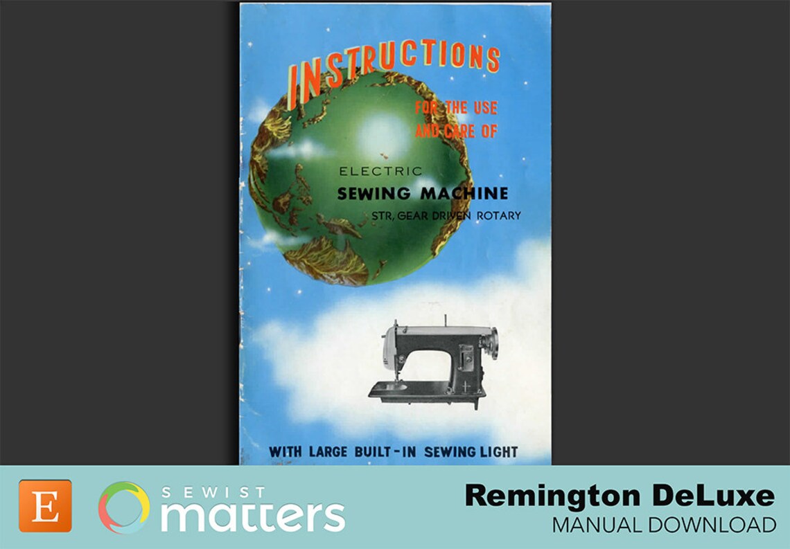 Remington Deluxe Sewing Machine Manual PDF Download Etsy