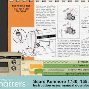Manual de instrucciones de la máquina de coser convertible Kenmore 1780 (1581780) (1581780) (15817800) (PDF)