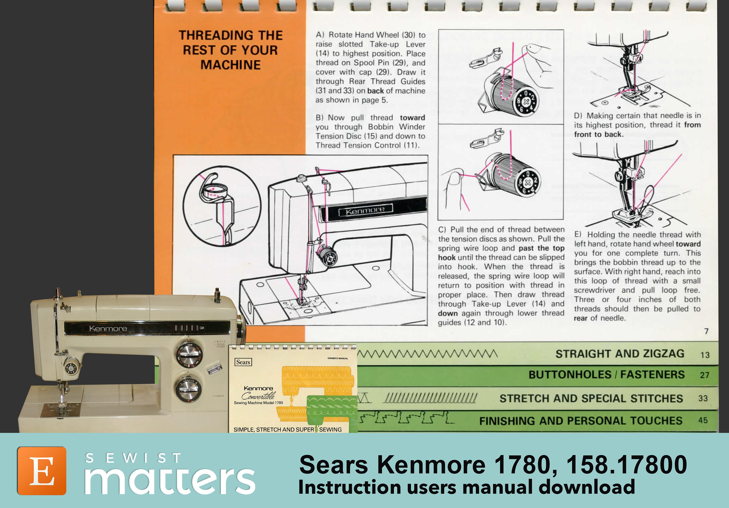 Kenmore 1980, 15819800 158.19800, 158.19801, 158.19802 Convertible Sewing  Machine Instruction Manual PDF Download -  Canada