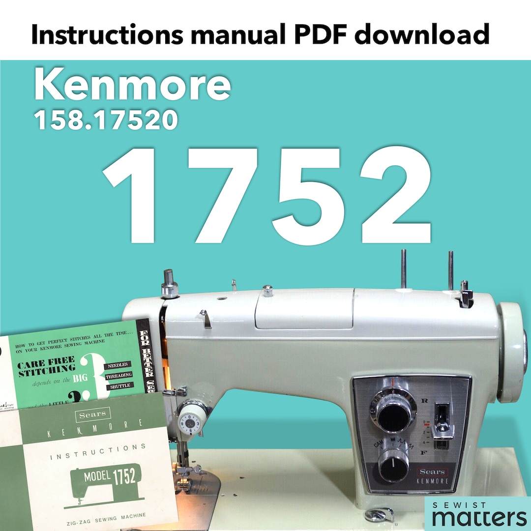 Kenmore 1752 1581752 158.17520 Zigzag Sewing Machine Etsy