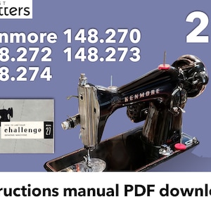 Instruktionsmanual för Kenmore 27, 148.270, 148.272, 148.273, 148.274 och Commander 148.270 symaskin, PDF-nedladdning