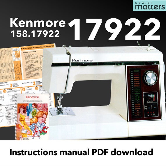 Kenmore 17922 15817922 (158.17922) Sewing Machine Owner's Manual PDF  Download