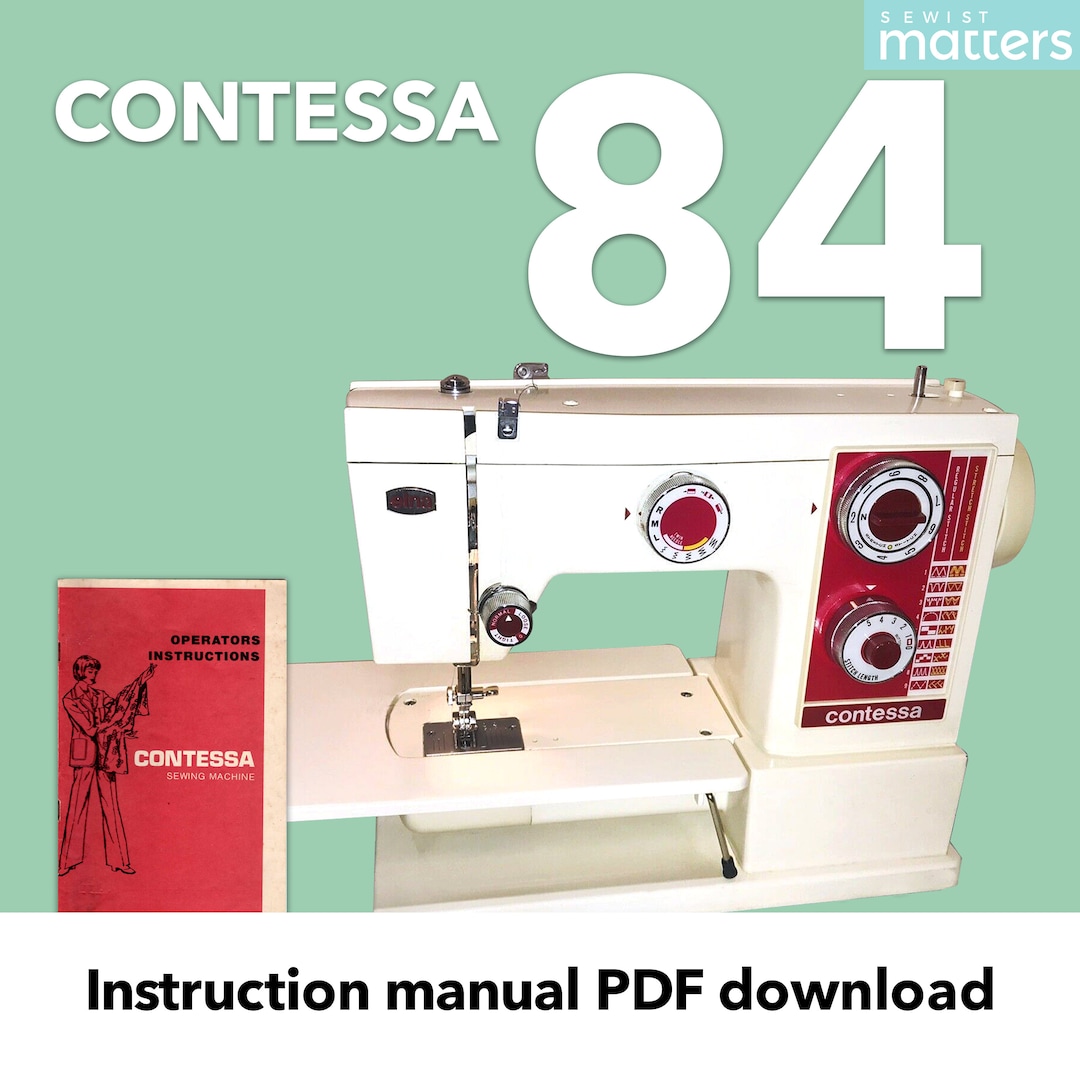 Contessa 84 Zig Zag Sewing Machine Instruction Manual PDF Download Etsy