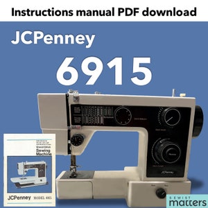 JC Penney 6915 Free Arm Sewing Machine Instruction Manual PDF Download
